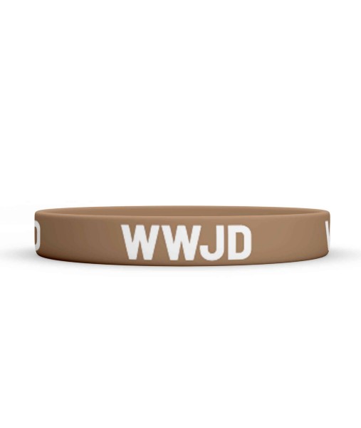 Náramek silikonový WWJD -  Velikost 202mm x 12mm