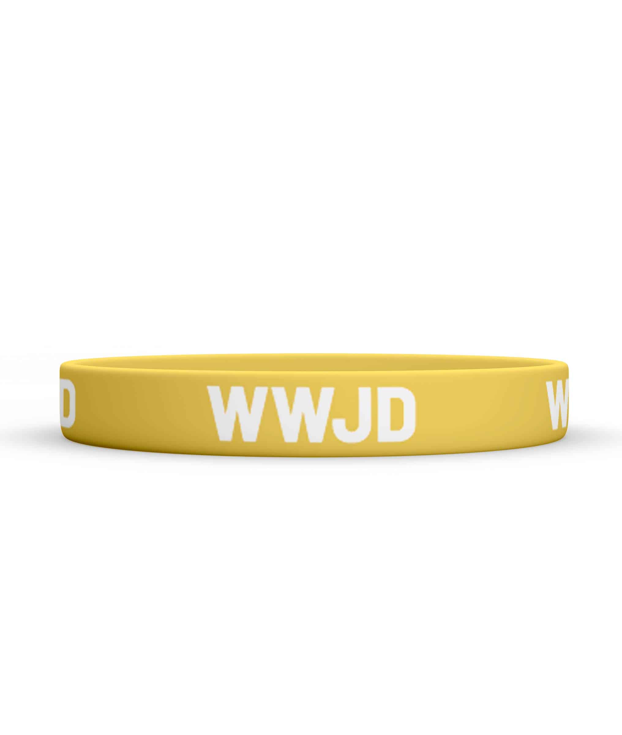 Náramek silikonový WWJD -  Velikost 202mm x 12mm