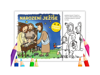 Omalovánky -  NAROZENÍ JEŽÍŠE