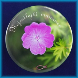 Placky 75mm - Nejmilejší mamince - zrcádko.