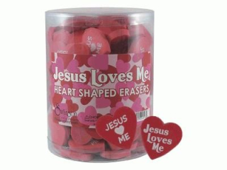 Jesus loves me - Heart shaped guma (1 ks)