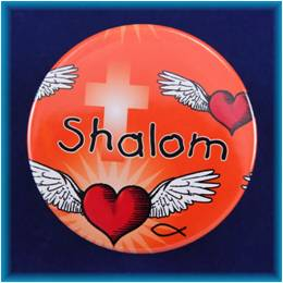 Magnetek s textem-prům.5cm-Shalom