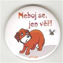 Odznak –dětský motiv s textem-prům.5cm.
