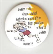 Odznak –dětský motiv s textem-prům.5cm.