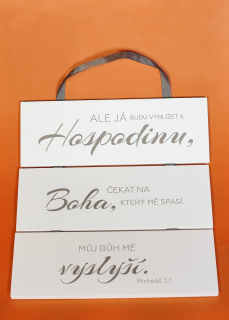 Dekorace na stěnu s  biblickým veršem