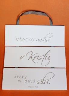 Dekorace na stěnu s  biblickým veršem