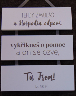 Dekorace na stěnu s  biblickým veršem